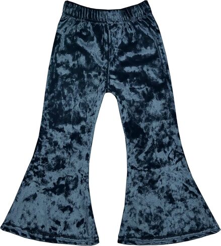 Daisy Del Sol Little Girls Velvet Boho Bell Bottom Flared Stretch Legging Pants Toddler Childrens Kids 2T-8 in Kuwait