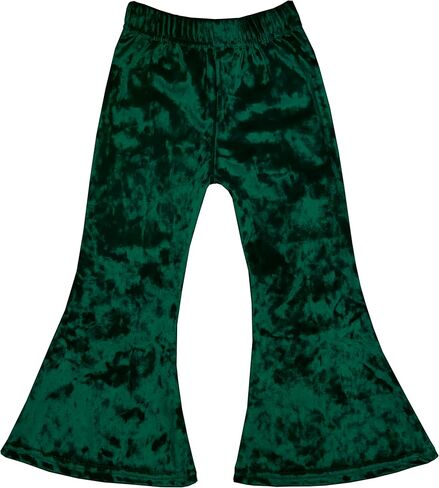 Daisy Del Sol Little Girls Velvet Boho Bell Bottom Flared Stretch Legging Pants Toddler Childrens Kids 2T-8 in Kuwait