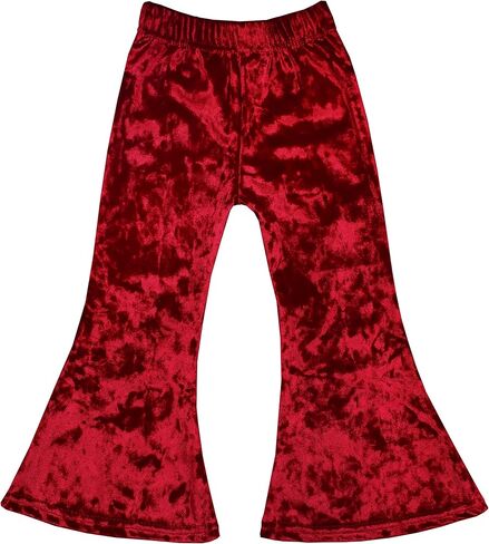 Daisy Del Sol Little Girls Velvet Boho Bell Bottom Flared Stretch Legging Pants Toddler Childrens Kids 2T-8 in Kuwait