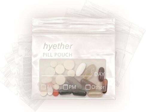 Pill Bags for Travel Pill Pouches 3 x 2.75 inch Pack of 130 Travel Pill Organizer for Medicine with Write on Label Clear Ziplock Seal Waterproof BPA Free in Saudi Arabia