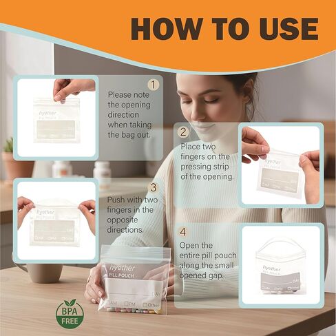 Pill Bags for Travel Pill Pouches 3 x 2.75 inch Pack of 130 Travel Pill Organizer for Medicine with Write on Label Clear Ziplock Seal Waterproof BPA Free in Saudi Arabia