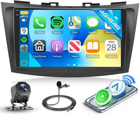 Car Radio for Suzuki Swift 2011-2017 2G 64G Android Car Stereo Carplay Wireless Android Auto, Hodozzy 9 inch Touch Screen with GPS/WiFi/Bluetooth, FM RDS, Mirror Link,Backup Camera in Kuwait