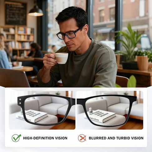 XVXV 2 Pairs +1.5 Reading Glasses,Blue Light Blocking Readers for Men Women,Anti Eyestrain/UV Lightweight Spring Hinges Eyeglasses in Kuwait