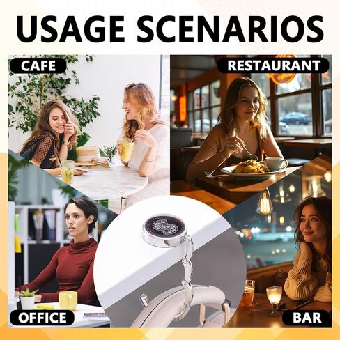 هدايا خطافية أولية من الماس المضحك - حرف فضي ماسي S - حامل محفظة قابل للطي للطاولة - شماعة حقيبة يد مستديرة للنساء - هدايا عيد ميلاد للعائلة وزملاء العمل والصديق والسيدة الرئيسة in Kuwait