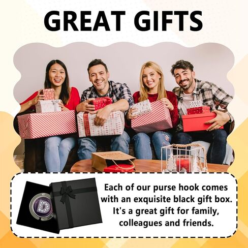 هدايا خطافية أولية من الماس المضحك - حرف D من الألماس الفضي - حامل محفظة قابل للطي للطاولة - شماعة حقيبة يد مستديرة للنساء - هدايا عيد ميلاد للعائلة وزملاء العمل والأصدقاء والسيدة الرئيسة in Kuwait