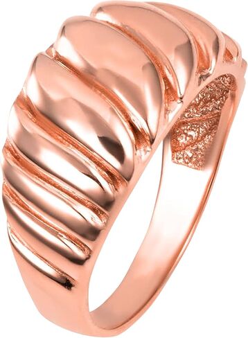 خاتم كرواسون نسائي من الذهب الأصفر عيار 10 قيراط أو 14 قيراط من Claddagh Gold متوفر باللون الوردي الأصفر والذهب الأبيض مع مقاسات حلقات متعددة in Kuwait