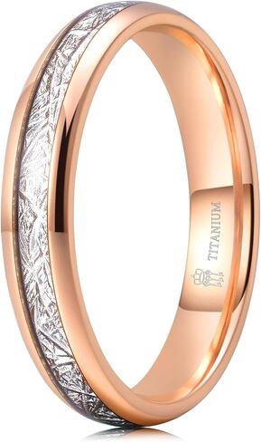 THREE KEYS JEWELRY Women Wedding Hunting 4mm/6mm/8mm Bands Titanium Viking Carbide Meteorite Ring with Jewels Polished Infinity Unique for Her Silver in Kuwait