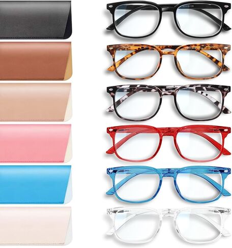 NOVIVON 6 Pack Reading Glasses for Women, Reading glasses men, Blue Light Blocking Readers, Computer eye glasses, Cheaters in Saudi Arabia