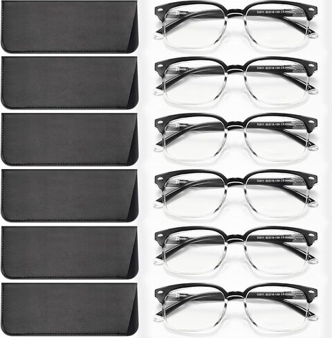 NOVIVON 6 Pack Reading Glasses for Women, Reading glasses men, Blue Light Blocking Readers, Computer eye glasses, Cheaters in Saudi Arabia