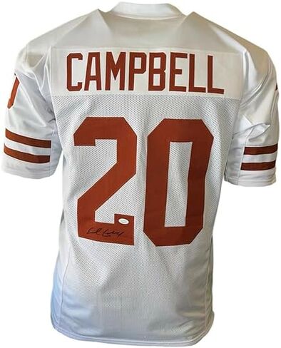 Earl Campbell Signed White Football Jersey (JSA) in Saudi Arabia