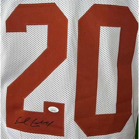 Earl Campbell Signed White Football Jersey (JSA) in Saudi Arabia