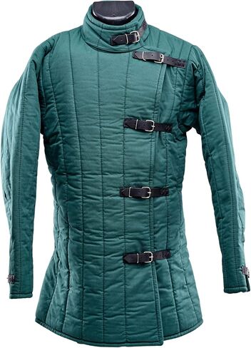 درع فايكنغ جامبيسون من القرون الوسطى درع واقي مبطن بأكمام طويلة أكيتون تاريخي تحت الدرع لإعادة تمثيل in Kuwait