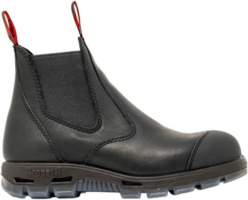 Redback Men's Boot Easy Escape Pull-On Chelsea Steel Toe Black 9 D(M) US in Saudi Arabia