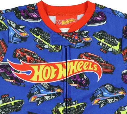 بيجامة INTIMO Hot Wheels للأطفال الصغار، سيارات وافرة من الصوف الناعم بدون أقدام، قطعة واحدة PJ in Kuwait
