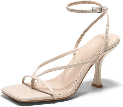 Coutgo Womens Strappy Kitten Heels Sandals Square Open Toe Flip Flops Summer Dress Shoes in Saudi Arabia
