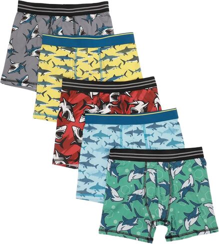 Bioworld Sharks All-Over Prints Boys’ Boxer Briefs Multipack (5 Pack) in Saudi Arabia