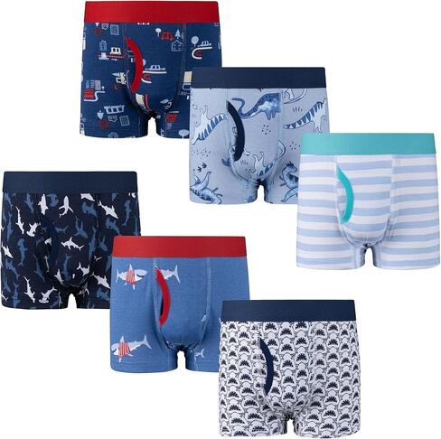 BIG ELEPHANT Boys’ Boxer Briefs 6-Pack – 100% Cotton Toddler Underwear, Soft & Breathable in Saudi Arabia
