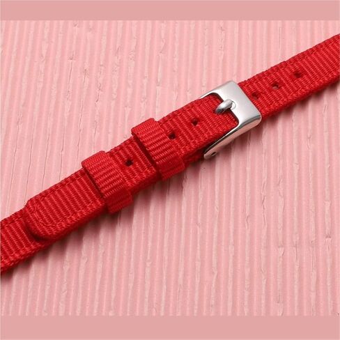 8mm 10mm 12mm Two Piece Nylon Watch Strap With Stainless Steel Buckle For Men And Women Sport Loop Bands in Saudi Arabia