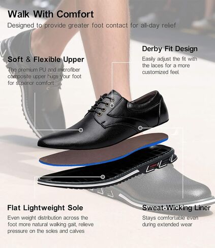 Men's Casual Dress Shoes Comfort, Fashion Dress Sneakers Men, Superior Soft Leather Mens Oxford Business Casual Shoe in Saudi Arabia