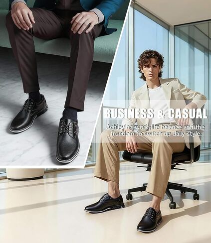Men's Casual Dress Shoes Comfort, Fashion Dress Sneakers Men, Superior Soft Leather Mens Oxford Business Casual Shoe in Saudi Arabia