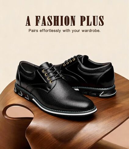 Men's Casual Dress Shoes Comfort, Fashion Dress Sneakers Men, Superior Soft Leather Mens Oxford Business Casual Shoe in Saudi Arabia