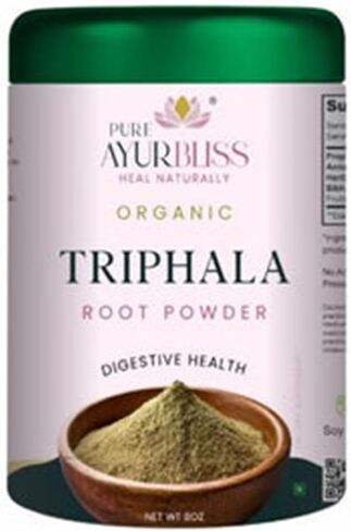 مسحوق التريفالا العضوي 100%، مزيج الأيورفيدا مع مسحوق أملا وهاريتاكي، والبيبهيتاكي لصحة الأمعاء، وصحة الجهاز الهضمي، وإزالة سموم الجسم، والتنظيف الداخلي - 16 أونصة in Kuwait