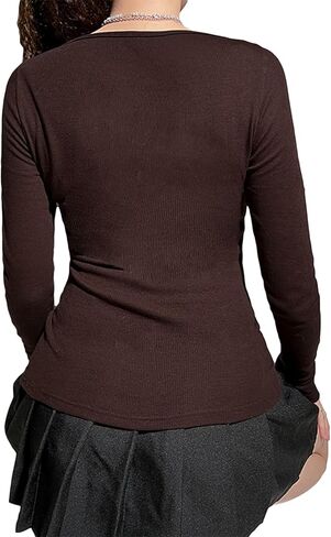 Women Knitted Tops Lace Stitching Knitwear Casual Long Sleeve Slim-Fit Pullover Streetwear in Saudi Arabia