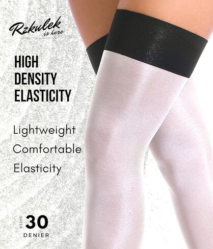 2 Pairs Oily Shiny Thigh High Stockings Sheer Antiskid Pantyhose Shiny Stay Up Silk Stockings for Dating in Saudi Arabia