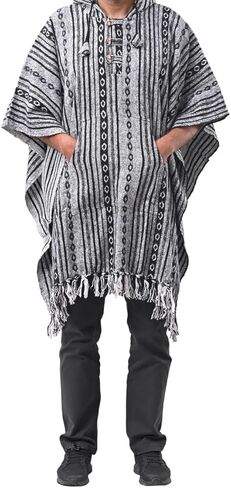 THE COLLECTION ROYAL Baja Hoodie Men Women Classic Mexican Pullover Sweater Drug Rug Hippie Surf Serape Poncho Jacket Winter in Saudi Arabia