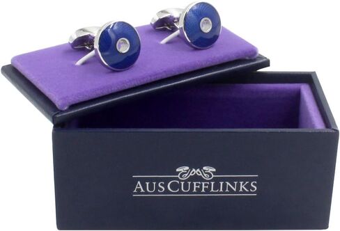 Sapphire Navy Blue Cufflinks | Gift for Him | Premium Cuff Links | Gift for Men | Husband Present in Saudi Arabia