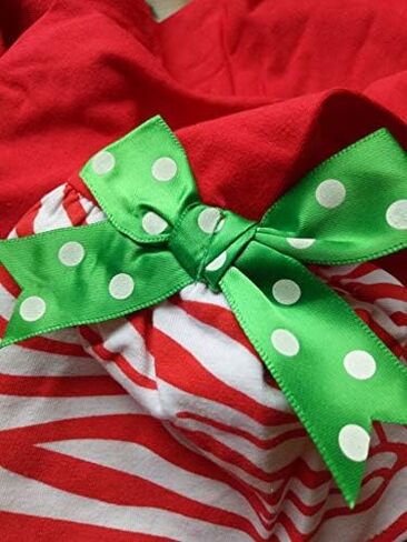 Girls 2pcs Long Cotton Christmas Santa Pajamas Sleepwear Set Red(4-5T,Red) in Saudi Arabia