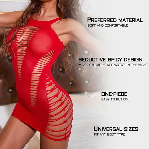 Sexy Lingerie for Women Naughty Fishnet Lingerie Set Bodysuit Outfits Teddy Babydoll Erotic Mesh Women’s Outfits in Saudi Arabia