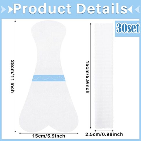 60 Pcs Tucking Tape Kit Include 30 Clear Tucking Tape and 30 Tubular Gauze Invisible T-tape for Trans Women, Transgender, Nb, Drag Queens, Crossdressing, Cosplayers in Saudi Arabia
