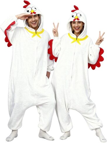 زي الدجاجة البيضاء للبالغين، بيجامة الدجاجة البيضاء، زي الهالوين التنكري للجنسين in Kuwait