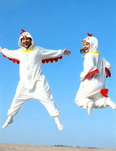 زي الدجاجة البيضاء للبالغين، بيجامة الدجاجة البيضاء، زي الهالوين التنكري للجنسين in Kuwait
