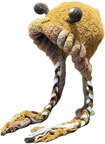 Frog Animal Beanie Hat, Multicolor Knit Winter Cap with Ear Protection, Unisex Baby 0-36 Months, Cartoon Style Plush Fleece for Daily Wear in Saudi Arabia