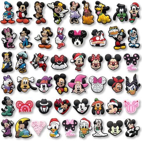 30 50Pcs Cartoon Shoe Decoration Charms for Croc Clog Sandals in Kuwait