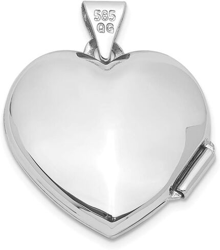 الصلبة 14K الذهب الأبيض 18 مم المنجد شجرة القلب in Kuwait