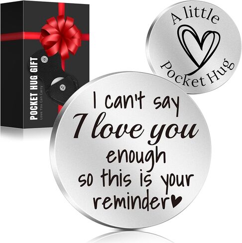 Valentines Day Love Gifts for Him Men - Valentines Day Keepsake Love Gift for Boyfriend Girlfriend, Keychain Pocket Hug Token in Saudi Arabia