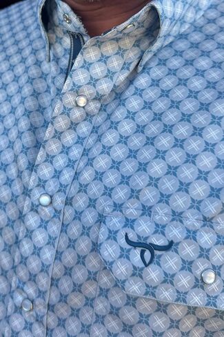 قميص Drover Cowboy Threads للرجال بأكمام طويلة، قميص بفتحة تهوية من سلسلة Signature Series The Honcho in Kuwait