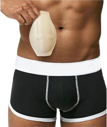 Sexy Men Bulge-Enhancing Sponge-Padded Underwear 3D Men Enlarge Front Pad Thongs Underwear Cup Bulge Sponge Pad in Kuwait