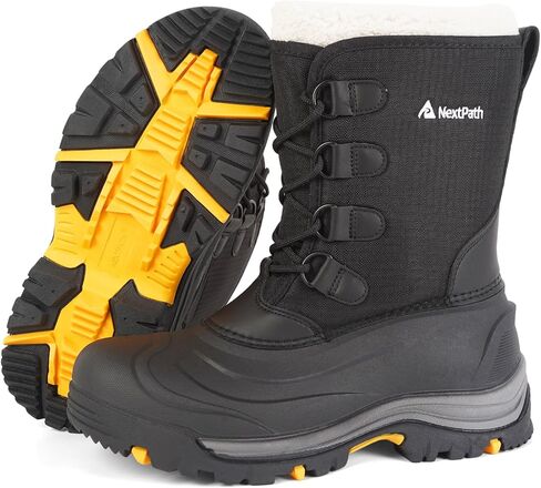 Snow Boots For Men 10 inch Mens Winter Boots Waterproof Insulated with Removable Liner Black Winter Work Boots For Men Cute Winter Boots in Saudi Arabia