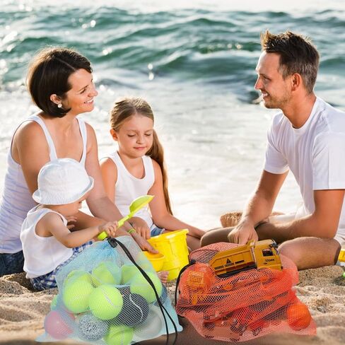 30 Pcs Mesh Drawstring Bags, 15.75x14.17 Inch Nylon Laundry Bag, Multicolor Breathable Storage Bag for Pool Beach Sports Gear in Kuwait