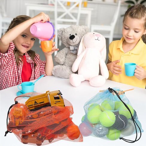 30 Pcs Mesh Drawstring Bags, 15.75x14.17 Inch Nylon Laundry Bag, Multicolor Breathable Storage Bag for Pool Beach Sports Gear in Kuwait