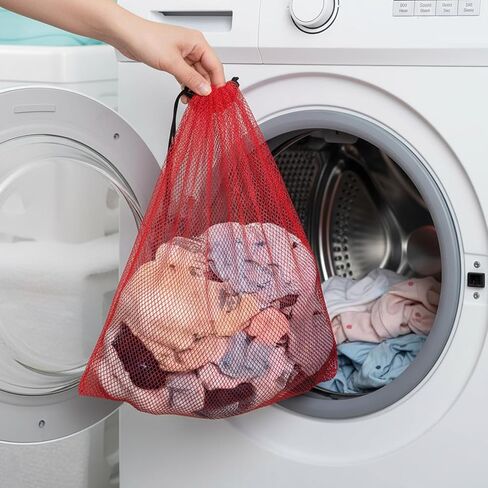 30 Pcs Mesh Drawstring Bags, 15.75x14.17 Inch Nylon Laundry Bag, Multicolor Breathable Storage Bag for Pool Beach Sports Gear in Kuwait