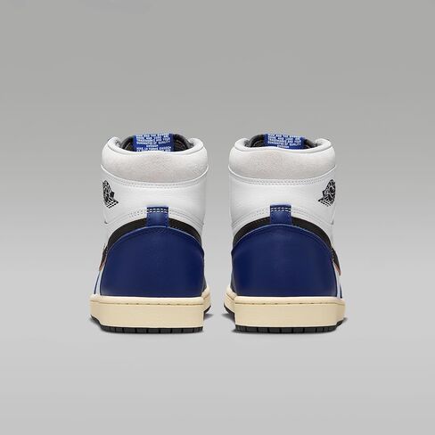 حذاء Air Jordan 1 High OG Rare Air للرجال (DZ5485-100، أبيض/رمادي محايد/أزرق ملكي عميق/أسود) مقاس 10 in Kuwait