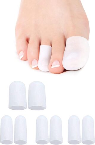 8 Pcs Gel Toe Cap, Gel Toe Protectors for Women Men - Cushions and Protects to Cover Toes, Relief Toe Pain from Ingrown Toenails, Corns, Blisters, Hammer Toes in Saudi Arabia