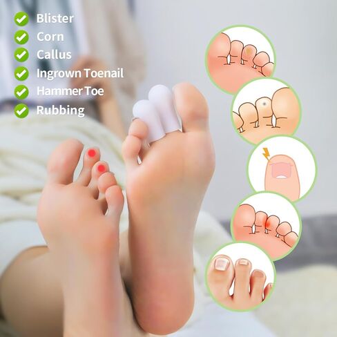 8 Pcs Gel Toe Cap, Gel Toe Protectors for Women Men - Cushions and Protects to Cover Toes, Relief Toe Pain from Ingrown Toenails, Corns, Blisters, Hammer Toes in Saudi Arabia
