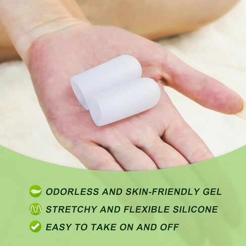 8 Pcs Gel Toe Cap, Gel Toe Protectors for Women Men - Cushions and Protects to Cover Toes, Relief Toe Pain from Ingrown Toenails, Corns, Blisters, Hammer Toes in Saudi Arabia
