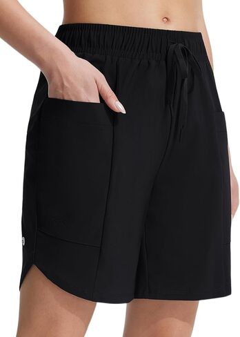 baleaf Women's 7'' Long Board Shorts High Waisted Swim Shorts Modest Swimsuits with Pockets Quick Dry UPF50+ in Saudi Arabia